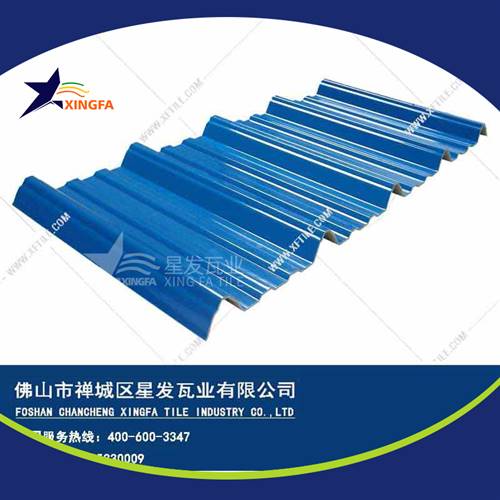 厚度3.0mm蓝色900型PVC塑胶瓦 太原工程钢结构厂房防腐隔热塑料瓦 pvc多层防腐瓦生产网上销售